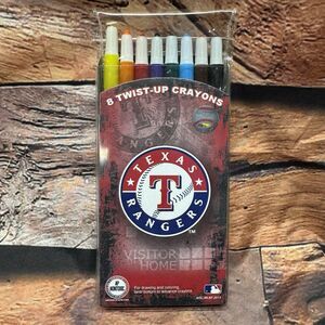 Official Texas Rangers MLB 8-Pack Twist-Up Crayons Non-Toxic Sealed